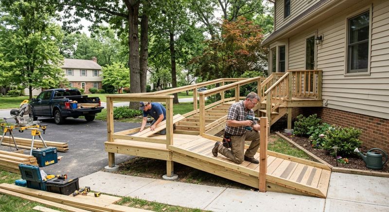 Deck Ramp Construction in Conroe, TX