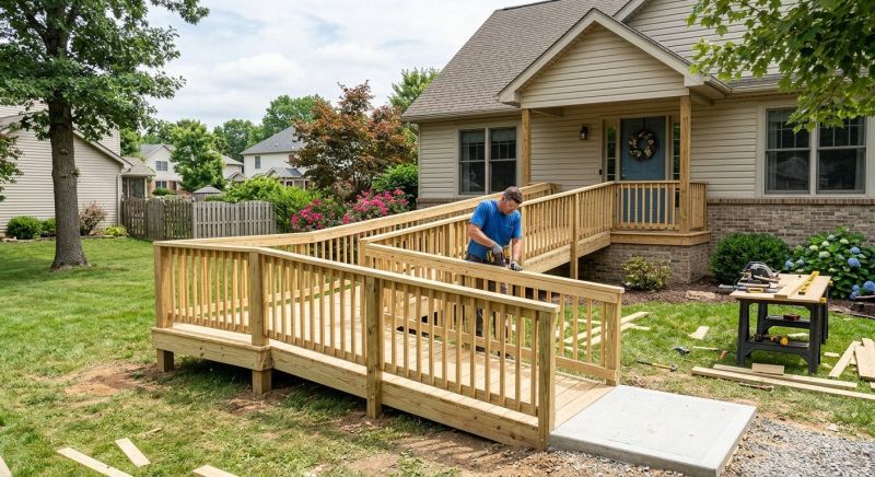 Porch Ramp Installation in Kansas City, KS