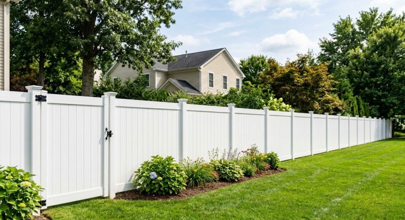 White Pvc Fence Installation in Pearland, TX