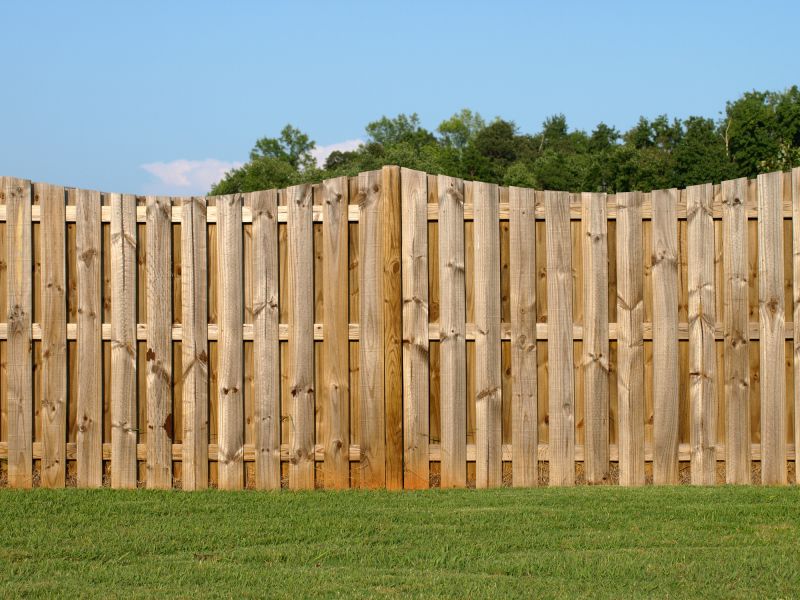 Wood Plank Fence Installation in Pearland, TX
